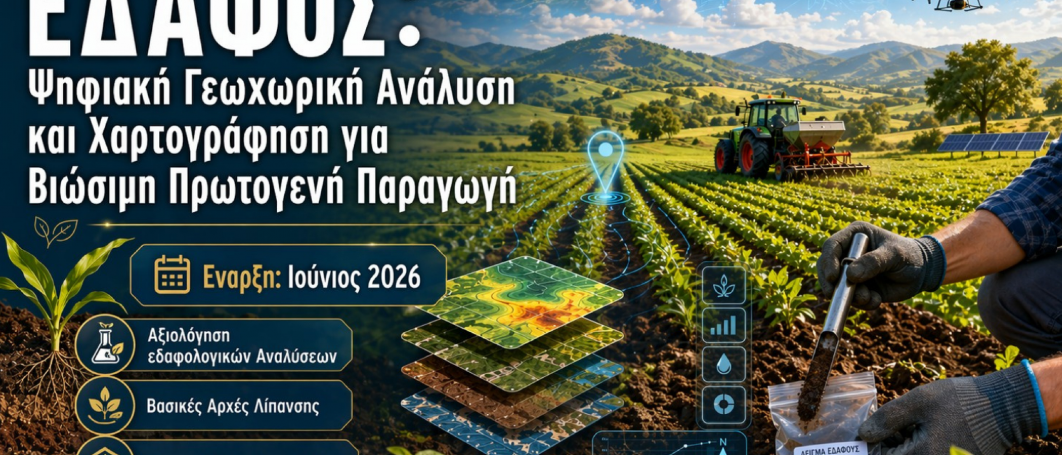ΕΚΠΑΙΔΕΥΤΙΚΟ ΠΡΟΓΡΑΜΜΑ "ΕΔΑΦΟΣ: Ψηφιακή Γεωχωρική Ανάλυση και Χαρτογράφηση για Βιώσιμη Πρωτογενή Παραγωγή ”