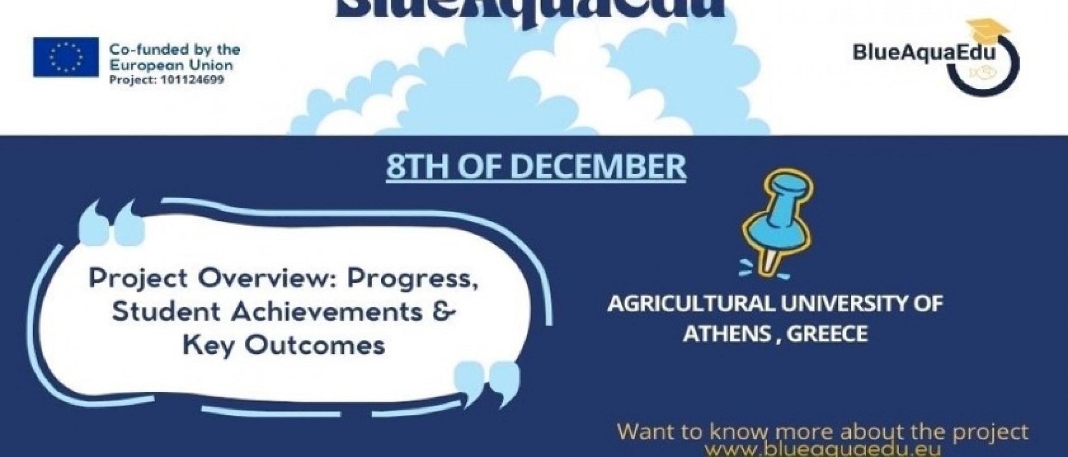 Ημερίδα ολοκλήρωσης του το Έργου «Blue Career Centre for Aquaculture Education supported by a gamification approach and distance learning platform (BlueAquaEdu)